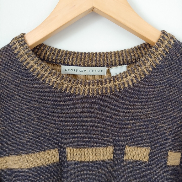 Vintage Geoffrey Beene Wool Blend Crewneck Sweater Size XL Multicolour - Picture 5 of 12